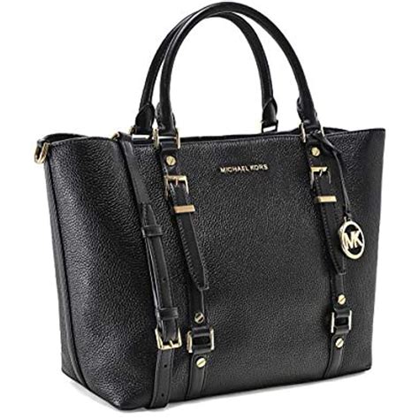 michael kors black leather bag ebay|Michael Kors black studded handbag.